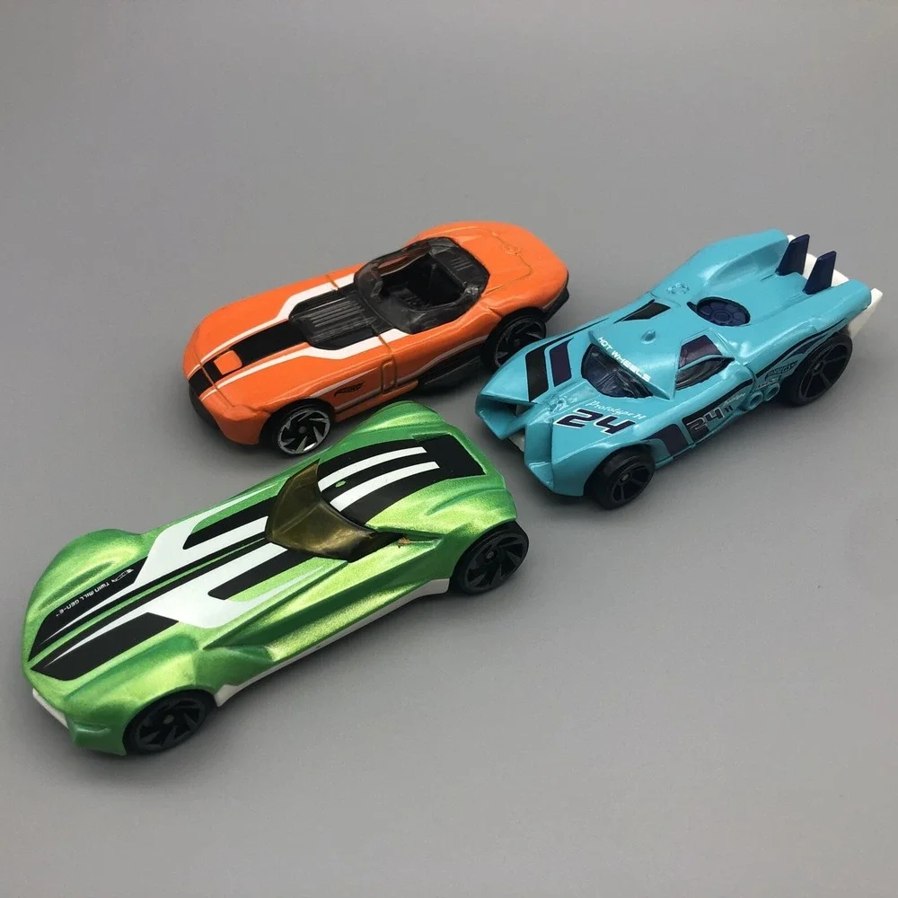 Hot Wheels Lot‎ of 3 BDD4 Orange, Prototype H-24 & Twin Mill Gen-E Diecast 1/64